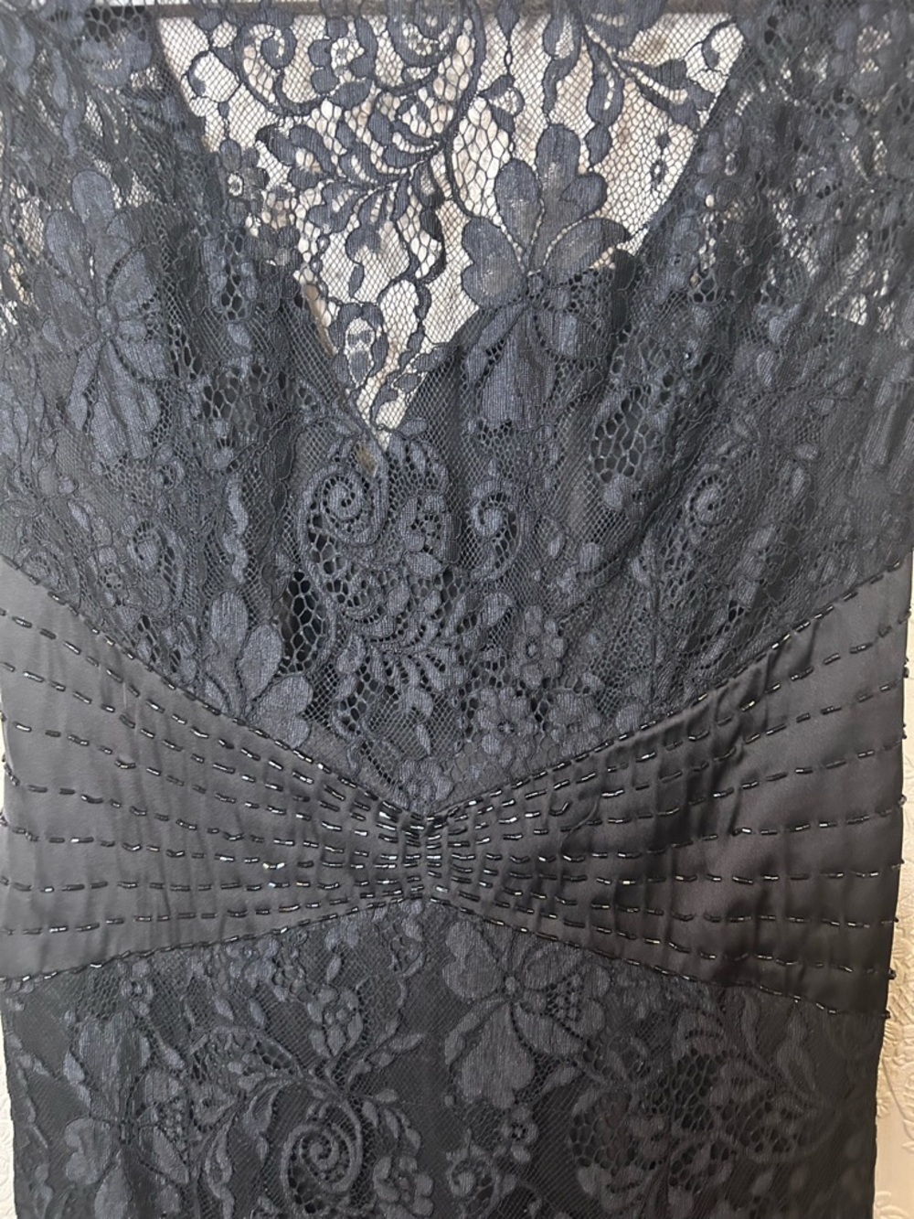 Black Lace Cap-Sleeve Evening Gown Jade Couture 6 USA - Picture 2 of 7